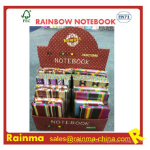 Rainbow Paper Notebook lado con impresión